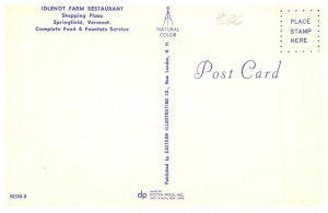 Vermont  Springfield Idlenot Farm Restaurant Dining Room