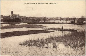 CPA PÉRONNE vue générale Les Etangs (25013)