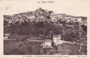 France Cagnes-sur-Mer Vue generale et route de Vence 1935