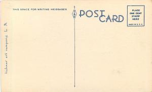 Linen Postcard; Brookside Park, Rose Bowl in Background, Pasadena CA Unposted