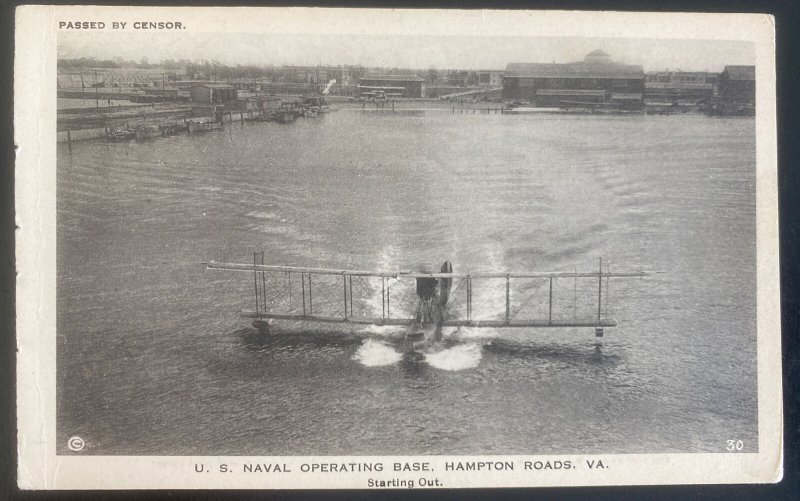 Mint USA Real Picture Postcard US Naval Operation Base Hampton Roads Va 