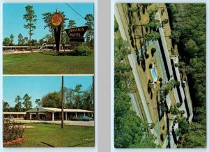 2 Postcards CALLAHAN, Florida FL ~ Roadside QUALITY INN Jamaica Motel 1960s-70s