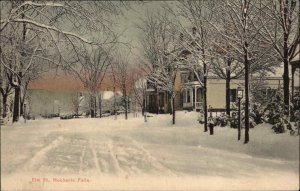 Mechanic Falls Maine ME Street Scene Winter Snow 1900s-10s Postcard