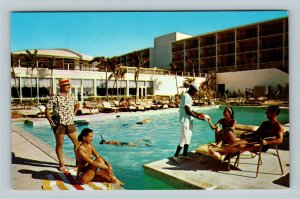 Southampton Carleton Beach Hotel Swimming Pool Terrace Chrome Bermuda Postcard  