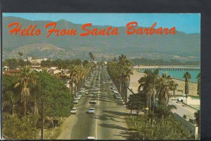 America Postcard - Hello From Santa Barbara, California   T7498