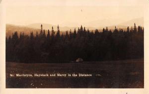 Mt MacIntyre New York Haystack In Distrance Real Photo Antique Postcard K85334
