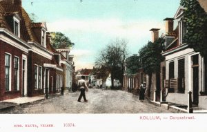 Netherlands Kollum Dorpstraat Nauta Velsen Vintage Postcard 04.06