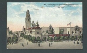 Post Card Worlds Fair Science & Education Bldg Panama Calf Intl Expo San Diego