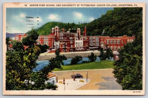 Johnstown PA~Senior High School & University Of Pittsburgh JC~1934 Linen PC