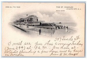 1906 The St. Charles Hotel Building Atlantic City New Jersey NJ Posted Postcard