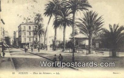 Place des Palmiers Hyeres, France, Carte, 1923 