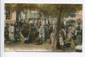 425856 Tunis market Vintage LL postcard