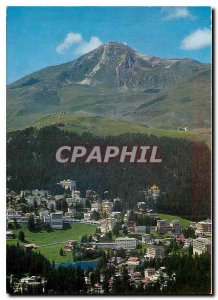 Postcard Modern Arosa Weisshorn mit Dorfmitte