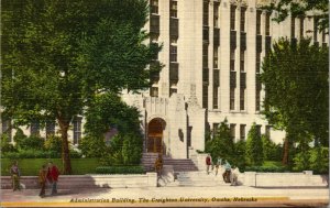 Vtg Administration Building Creighton University Omaha Nebraska NE Postcard B