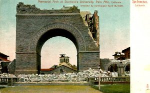 CA - San Francisco. 1906 Earthquake Damage to Memorial Arch, Stanford University