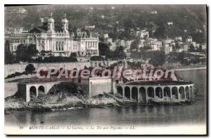 Old Postcard Monte Carlo Casino Tir Aux Pigeons