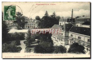 Old Postcard Contrexeville The garden of & # 39hotel city of Providence Casin...