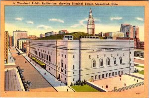 Postcard BUILDING SCENE Cleveland Ohio OH AM1692