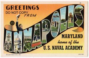 Large Letter, ANNAPOLIS Md