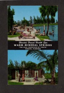 FL Health Spa Warm Minerals Springs Venice Florida Postcard Fountain of Youth