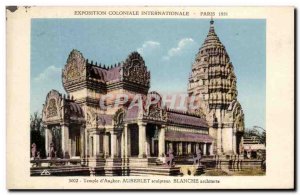 Old Postcard 1931 Paris International Colonial Exhibition Hall D & # 39angkor