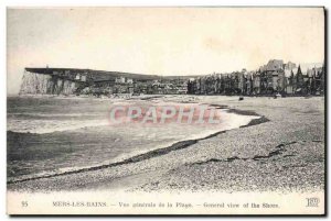 Old Postcard Mers Les Bains Vue Generale de la Plage