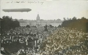 Postcard 1907 German Airship Kings Palace Gardens 23-2183