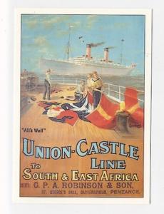 ad1318 - advert for Union Castle  Line  - poster art post...