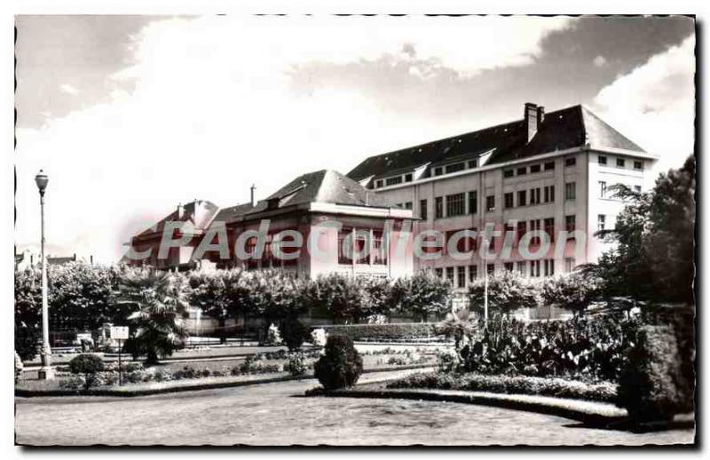 Old Postcard Brive La Poste Central Telephonique And Garden