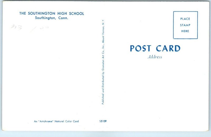 Postcard - The Southington High School - Southington, Connecticut