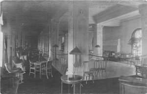 1920s Washington DC Wardman Park Hotel Tea room interior RPPC Postcard 26-499
