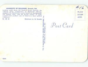 Unused Pre-1980 CENTRAL GREEN AT UNIVERSITY OF DELAWARE Newark Delaware DE L6987