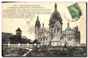 Old Postcard Paris Montmartre Basilique du Sacre Coeur in Montmartre