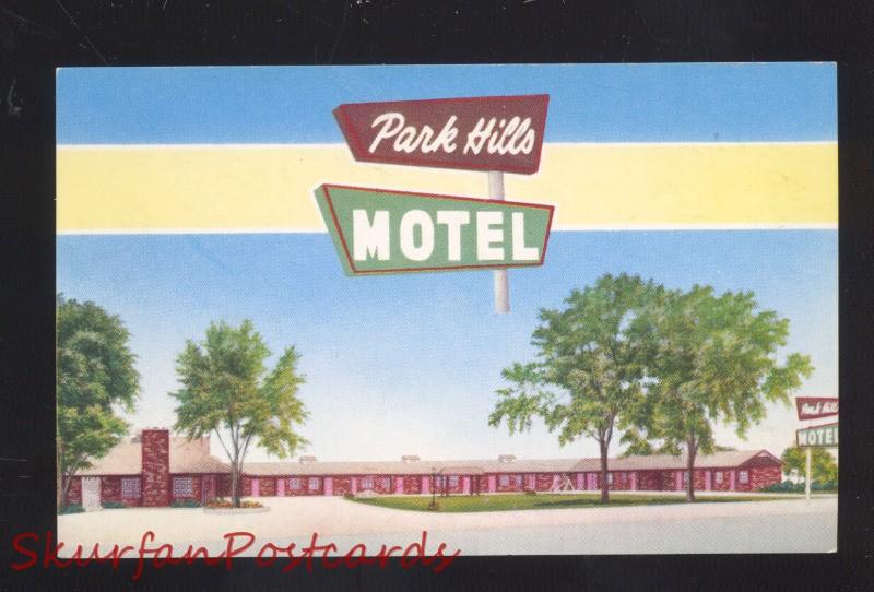 VINITA OKLAHOMA ROUTE 66 PARK HILLS MOTEL VINTAGE ADVERTISING POSTCARD AAA