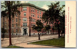 Worcester Massachusetts c1910 Postcard Hotel Standish