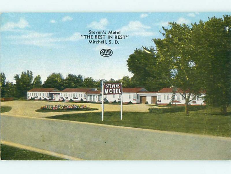 Unused 1950's STEVEN'S MOTEL Mitchell South Dakota SD s3327