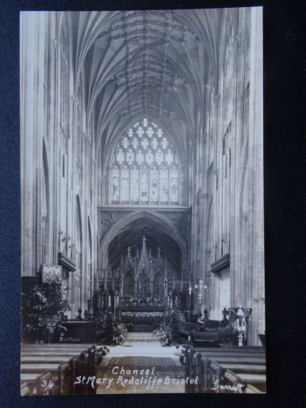 Bristol REDCLIFFE ST. MARY CHURCH CANCEL - Old RP Postcard by Garratt