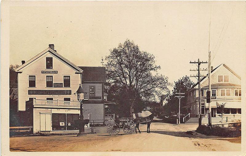 North Scituate MA Frank E. Cook Coal & Wood Storefront RPPC Postcard