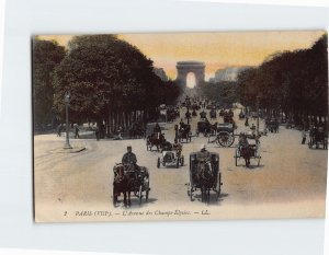 Postcard Champs-Élysées Avenue Paris France