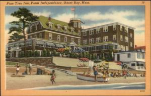 Onset Bay Cape Cod MA Pine Tree Inn Postcard #5