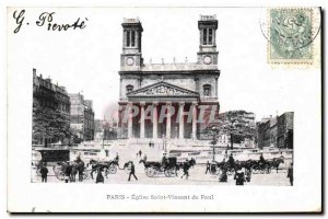 Postcard Old Paris Church of Saint Vincent de Paul