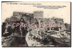 Old Postcard Les Baux Vue Generale du Chateau Feodal