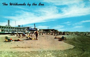 USA Bathing Beach Wildwood Crest New Jersey Chrome Postcard 09.88