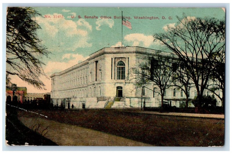 1912 U.S. Senate Office Building Exterior Scene Washington DC Antique Postcard 