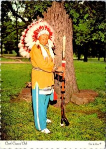 Tulsa, OK Oklahoma  CREEK INDIAN WHITE BEAR HAIKEY Native American  4X6 Postcard