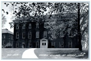 c1950's Old Sem Cornell College Building Mt. Vernon Iowa IA RPPC Photo Postcard