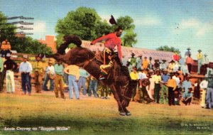 Rodeo Cowboy Louie Cravey On :Raggin Willie 1944 Curteich