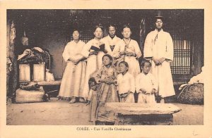Une Famille Chretienne Korea Postcard