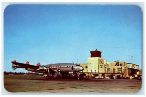 c1950's Weir Cook Airport Propeller Airplane Indianapolis Indiana IN Postcard