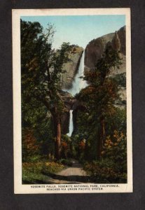 CA Yosemite National Park On Union Pacific Railroad Train California Postcard